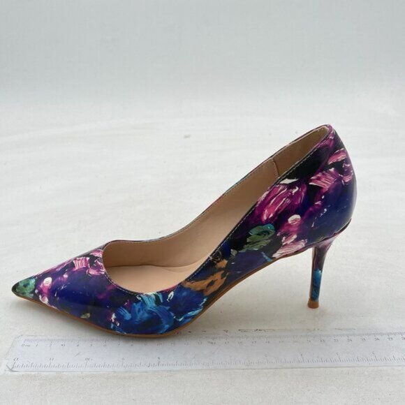 YDN Women's Chic Pointed Closed Toe Mid Heel Pumps Slip on Stilettos Slide Dress - Picture 1 of 7